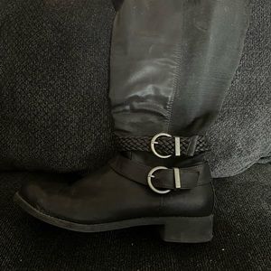 Black Torrid knee high wide calf boots